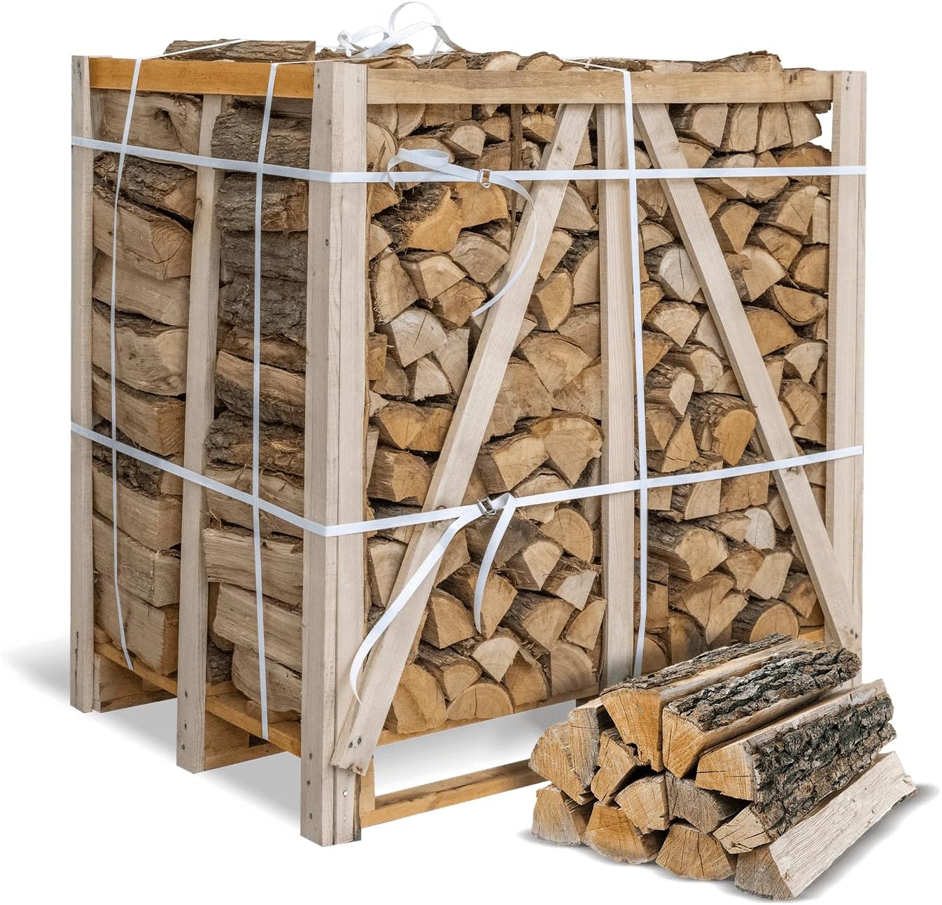 Eichenholz 25 cm Eichenholz 25 cm - 1 RM (500 kg) Brennholz Eiche auf Palette – Bild 1